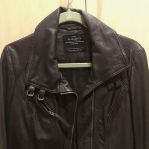 Dark Brown All Saints Leather Jacket